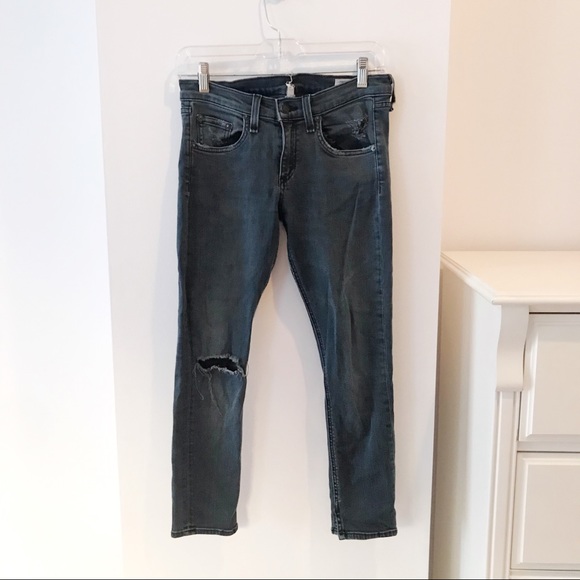 Rag & Bone Skinny Distressed Capri Jeans - Picture 2 of 9